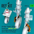ResKit CH-54A Tarhe(S-64E) landing gear (WITHOUT LOAD) with weighted wheels set for ICM kit (Metal & 3D Printed)