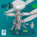 ResKit AH-64D late Apache folded main rotor, late blades & fold restraint systems, MUMT, AN/APG-78 Longbow for Takom/Snowman kit (3D Printed)