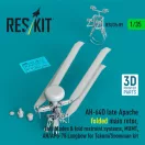 ResKit AH-64D late Apache folded main rotor, late blades & fold restraint systems, MUMT, AN/APG-78 Longbow for Takom/Snowman kit (3D Printed)