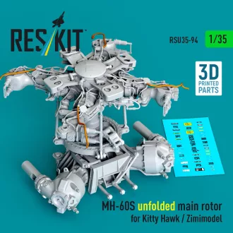   ResKit MH-60S unfolded main rotor for Kitty Hawk / Zimimodel (3D Printed)