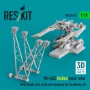 ResKit MH-60S folded main rotor with blade fold restraint systems (3D Printed) for Academy