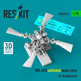 ResKit MH-60S unfolded main rotor (3D Printed) for Academy