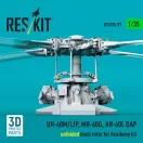 ResKit UH-60M/L/P, MH-60G, AH-60L DAP unfolded main rotor (3D Printed) for Academy