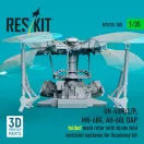 ResKit UH-60M/L/P, MH-60G, AH-60L DAP folded main rotor with blade fold restraint systems (3D Printed) for Academy