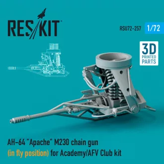   ResKit AH-64 Apache M230 chain gun (in fly position) for Academy / AFV Club kit (3D Printed)