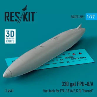   ResKit 330 gal FPU-8/A fuel tank for F/A-18 (A,B,C,D) Hornet (1 pcs) (3D printed)