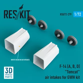   ResKit F-14(A, B, D) Tomcat air intakes for GWH kit (3D Printed)