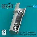 ResKit F-4 (E, J, F, G, S) Phantom II exhaust nozzles for Academy kit (3D Printed)