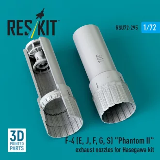   ResKit F-4 (E, J, F, G, S) Phantom II exhaust nozzles for Hasegawa kit (3D Printed)