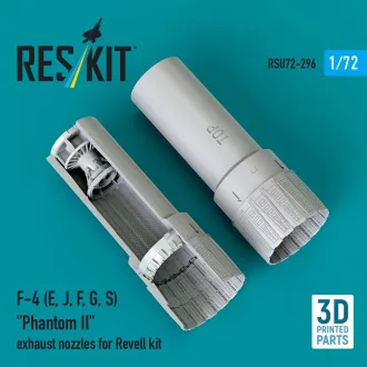   ResKit F-4 (E, J, F, G, S) Phantom II exhaust nozzles for Revell kit (3D Printed)