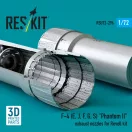 ResKit F-4 (E, J, F, G, S) Phantom II exhaust nozzles for Revell kit (3D Printed)
