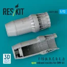 ResKit F?15 Eagle/Strike Eagle (A,B,C,D,E early,J) F100-PW-220 open exhaust nozzles for GWH kit (3D Printed)