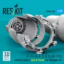 ResKit F-111 (A, B, C, D, E) (EF-111) exhaust nozzles (open & closed) for Hasegawa kit (3D Printed)