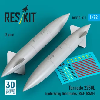   ResKit Tornado 2250L underwing fuel tanks (RAF, RSAF) (2 pcs) (3D Printed)