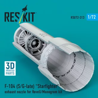   ResKit F-104 (S/G-late) Starfighter exhaust nozzle for Revell/Monogram kit (3D Printed)