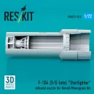 ResKit F-104 (S/G-late) Starfighter exhaust nozzle for Revell/Monogram kit (3D Printed)