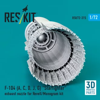  ResKit F-104 (A, C, D, J, G) Starfighter exhaust nozzle for Revell/Monogram kit (3D Printed)