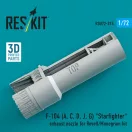 ResKit F-104 (A, C, D, J, G) Starfighter exhaust nozzle for Revell/Monogram kit (3D Printed)