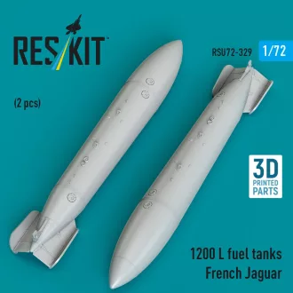 ResKit 1200 L fuel tanks French Jaguar (2 pcs) (3D Printed)