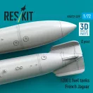 ResKit 1200 L fuel tanks French Jaguar (2 pcs) (3D Printed)