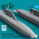ResKit MiG-29 Fulcrum underwing PTB-1150 fuel tanks with wing pylons (2 pcs) (3D Printed)