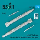 ResKit MiG-29 Fulcrum underwing PTB-1150 fuel tanks with wing pylons (2 pcs) (3D Printed)