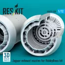 ResKit Jaguar exhaust nozzles for HobbyBoss kit (3D Printed)