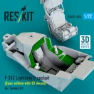 ResKit F-35C Lightning II cockpit (Basic edition with 3D decals) for Tamiya kit (3D Printed)