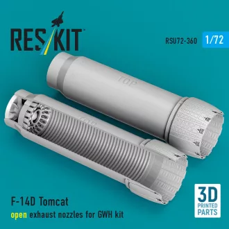   ResKit F-14D Tomcat open exhaust nozzles for GWH kit (3D Printed)