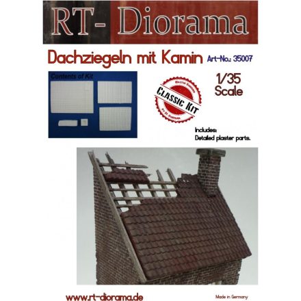 RT-Diorama Roof tiles with chimney