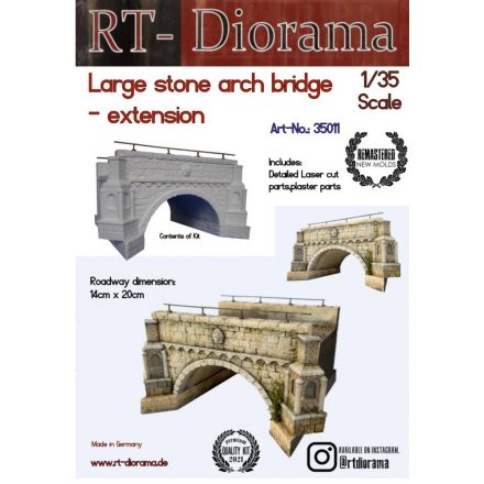 RT-Diorama Large Stone arch bridge - extension makett