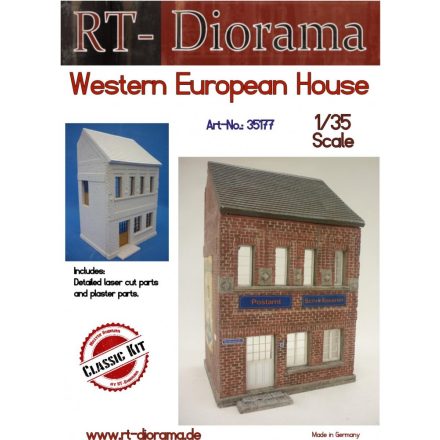 RT-Diorama Western European House makett