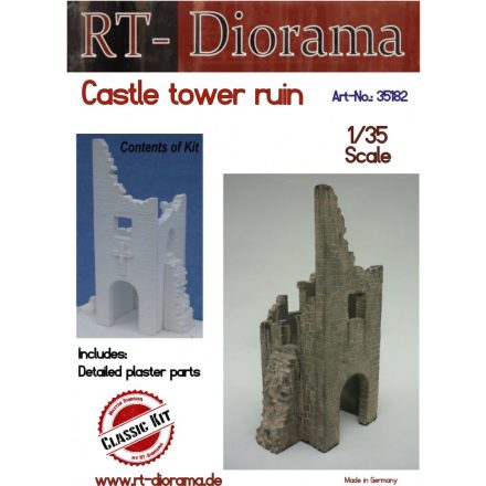 RT-Diorama Burg-Turm Ruine makett