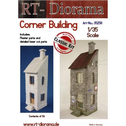 RT-Diorama Corner Building makett