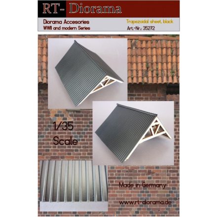 RT-Diorama Trapezoidal sheet (black) makett