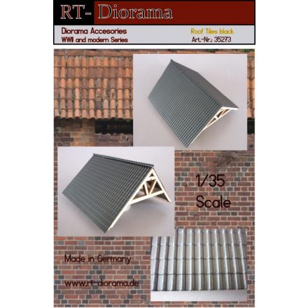 RT-Diorama Roof tiles (black) makett