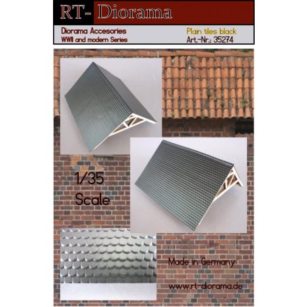 RT-Diorama Plain tiles (black) makett
