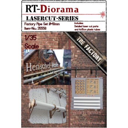 RT-Diorama Factory Pipe Set (10mm) 1/35