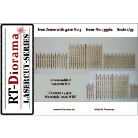 RT-Diorama Iron fence with gate No.3 makett