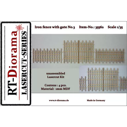RT-Diorama Iron fence with gate No.3 makett