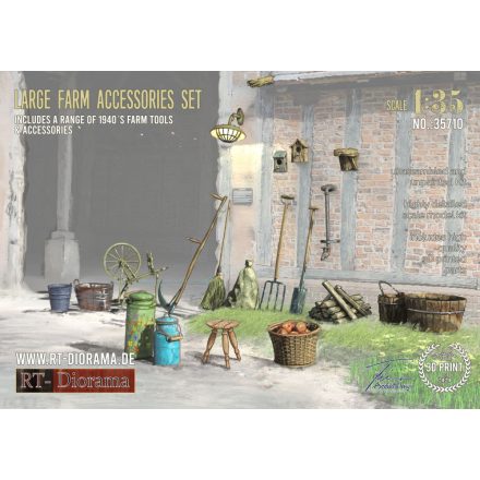 RT-Diorama Large Farm Accessories Set makett