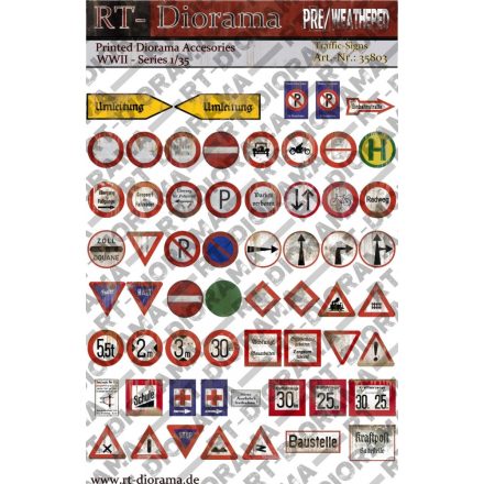 RT-Diorama Printed Accessories: Traffic-Signs