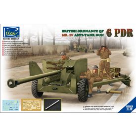   Riich Models Ordnance QF 6-Pdr. Mk.IV Late War Infantry Anti-tank Gun makett