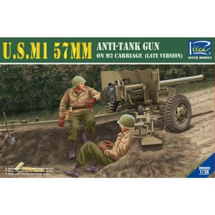 Riich Models U.S.M1 57mm Anti-tank Gun on M2 carriage (Late Version) makett