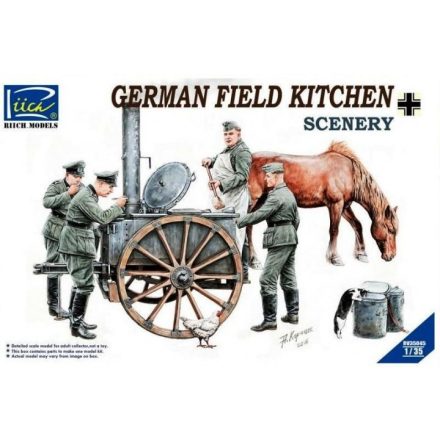 Riich Models German Field Kitchen with Soldiers makett