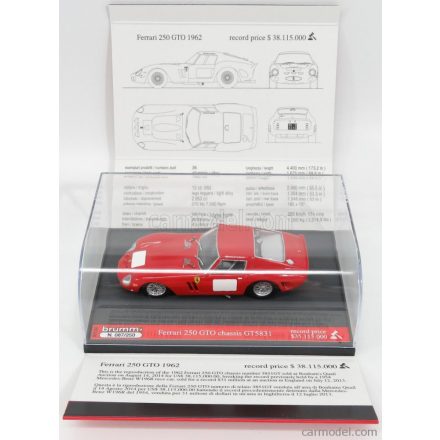 BRUMM PROM FERRARI 250 GTO 1962 - RECORD PRICE $ 38.115.000