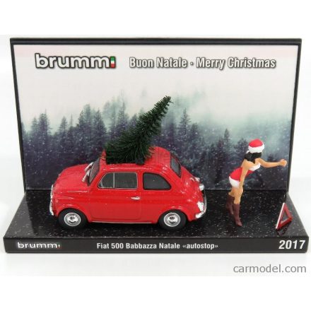 BRUMM PROM FIAT 500F 1965 BABBAZZA NATALE IN PANNE BIANCA MORA AUTOSTOP - CHRISTMAS 2017 - NATALE 2017