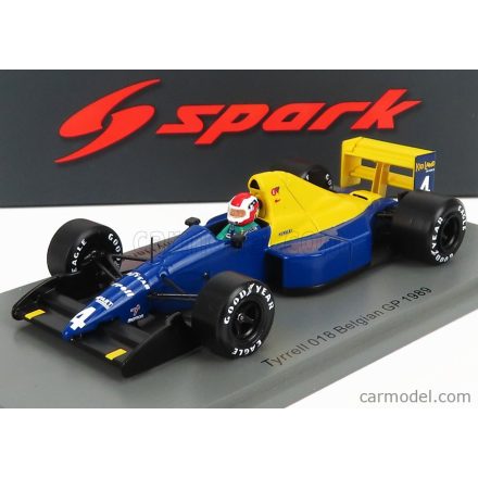 SPARK-MODEL  TYRRELL F1 018 N 4 BELGIUM GP 1989 J.HERBERT