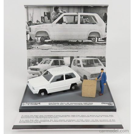 BRUMM PROM FIAT PANDA ZERO 40th ANNIVERSARIO 1980-2020 - WITH FIGURE DESIGNER GIORGETTO GIUGIARO