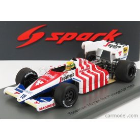   SPARK-MODEL TOLEMAN F1 TG184 N 19 3rd PORTUGAL GP 1984 AYRTON SENNA